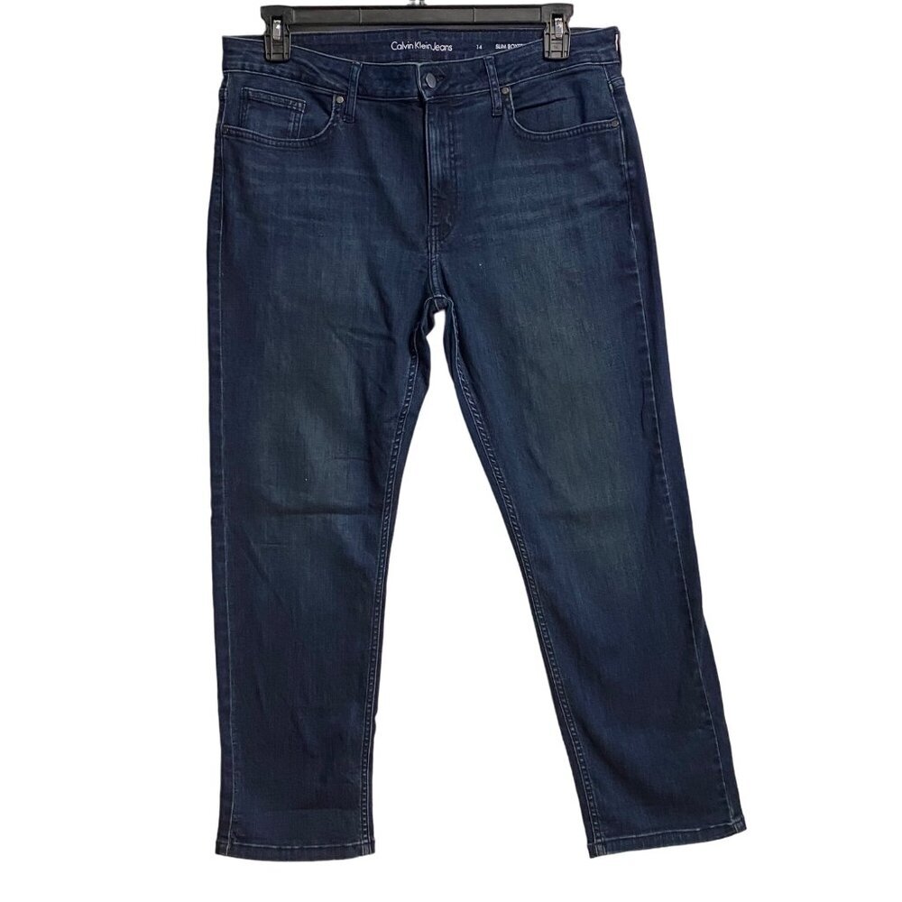 CALVIN KLEIN JEANS SLIM BOYFRIEND JEANS SIZE 14